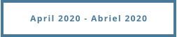 April 2020 - Abriel 2020